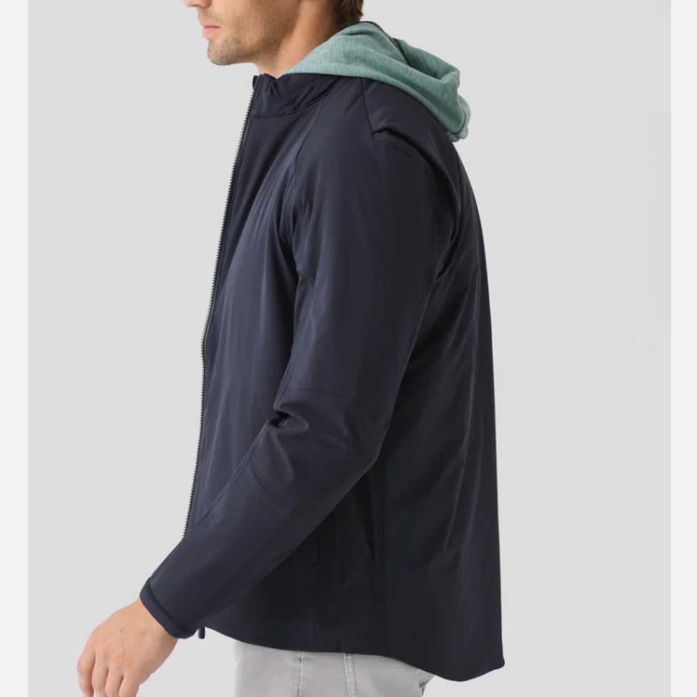 NWT Johnnie-Oโ Performance Mens Folsom Rain Jacket Navy XL retails $398 hooded - Picture 5 of 17